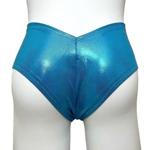 Clearance! Sz S Metallic Rave Gogo Festival Dance Booty Shorts Cheeky Boy Shorts